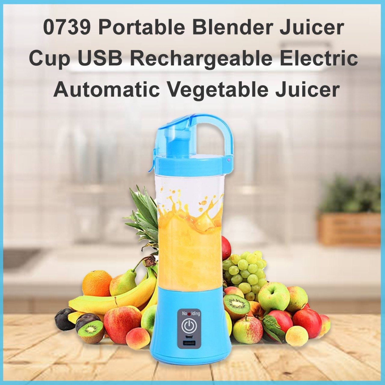 0739 Portable Blender Juicer Cup USB Rechargeable Electric Automatic Vegetable Juicer Cup Lemon Orange Maker Mixer Bottle Drop 380ml - SkyShopy 0739 Portable Blender Juicer Cup USB Rechargeable Electric Automatic Vegetable Juicer Cup Lemon Orange Maker Mixer Bottle Drop 380ml - SkyShopy